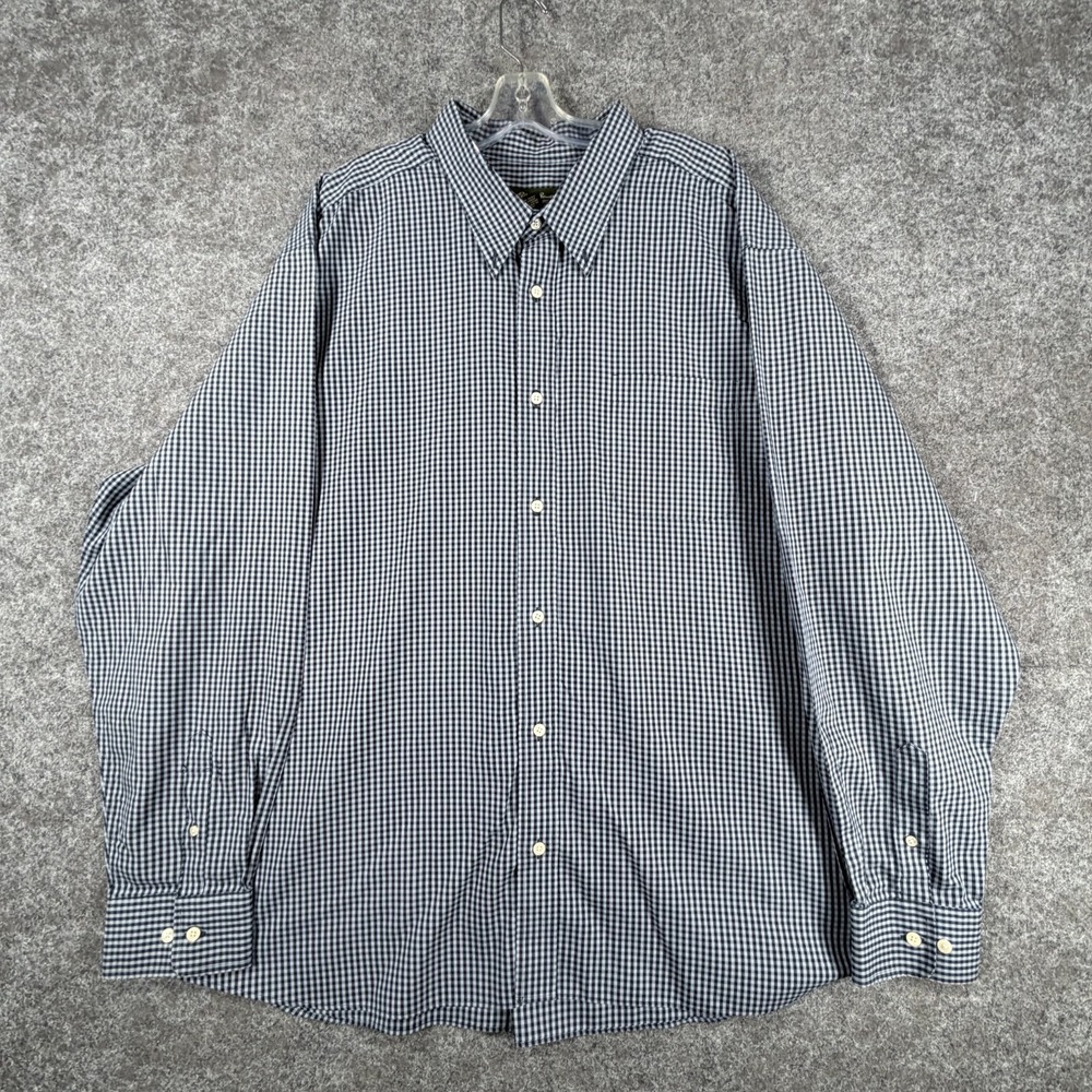 Eddie Bauer Shirt Men 3XL Multicolor Micro Gingham Wrinkle Resistant Button Down